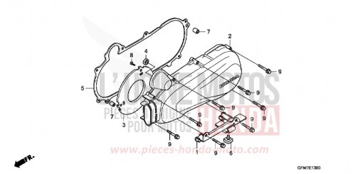 LEFT SIDE COVER NHX110WHA de 2010